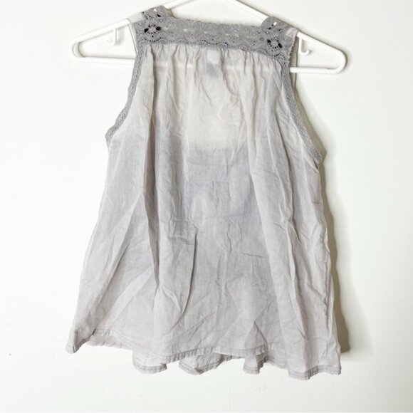 Victoria's Secret Moda Babydoll Blouse Tank Top Gray Lace Size XS - Picture 9 of 11